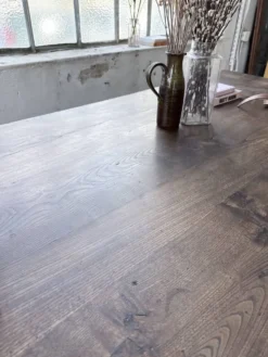 Table chêne massif 1900 style drapière XL 280cm avec allonges