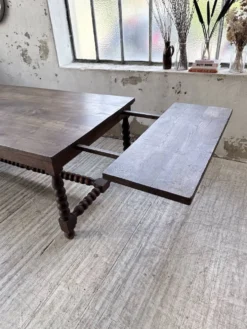 Table chêne massif 1900 style drapière XL 280cm avec allonges