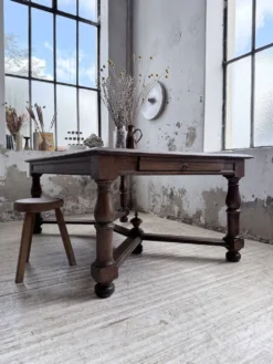 Table chêne style Louis XIV 1900