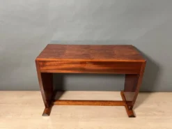 Table console Art Déco en racines de thuya, bouleau et argent, France, 1925