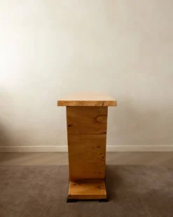 Table console en burl de revival Art Déco, années 1980-1990