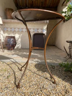 Table console en fer forgé artisanal