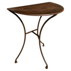 Table console en fer forgé artisanal