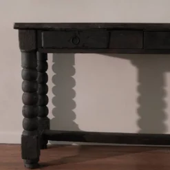 Table console en finition Shou Sugi Ban