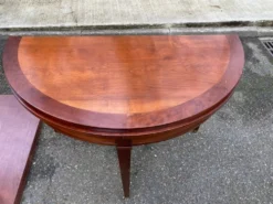 Table console extensible en bois du 19ème avec 3 rallonges