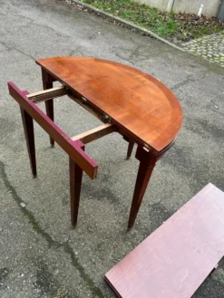 Table console extensible en bois du 19ème avec 3 rallonges