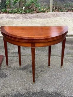 Table console extensible en bois du 19ème avec 3 rallonges