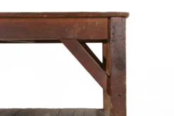 Table console industrielle française en bois, années 1920