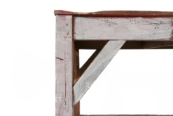 Table console industrielle française en bois, années 1920