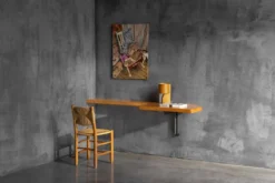 Table console murale par Charlotte Perriand, France, années 1950.