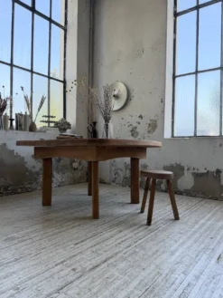 Table constructiviste pin ronde XL