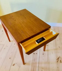 Table à couture vintage danoise en teck par Severin Hansen pour Haslev Furniture 1960