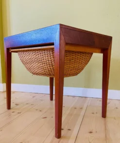 Table à couture vintage danoise en teck par Severin Hansen pour Haslev Furniture 1960
