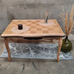 Table damier avec rallonge