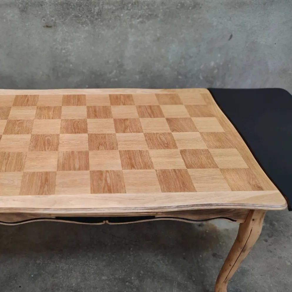 Table damier avec rallonge