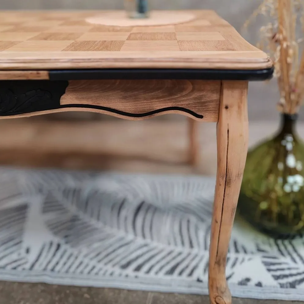 Table damier avec rallonge