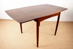 Table Danoise extensible et réversible, jeux/repas palissandre P.Hundevad.