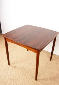 Table Danoise extensible et réversible, jeux/repas palissandre P.Hundevad.