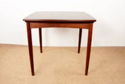 Table Danoise extensible et réversible, jeux/repas palissandre P.Hundevad.