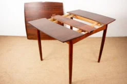 Table Danoise extensible et réversible, jeux/repas palissandre P.Hundevad.