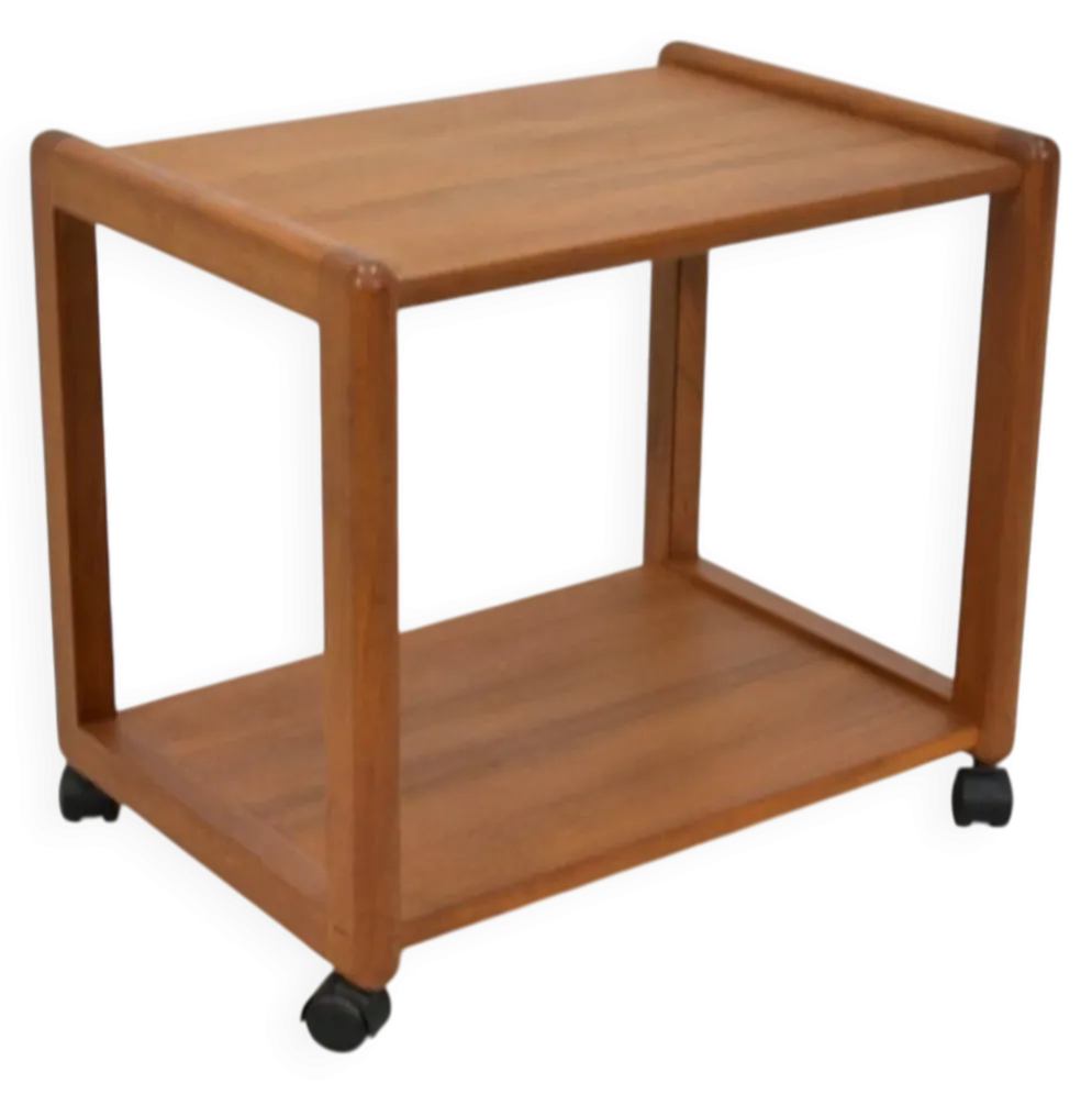 Table d'appoint Aksel Kjersgaard chariot en teck danois des années 1960 scandinave