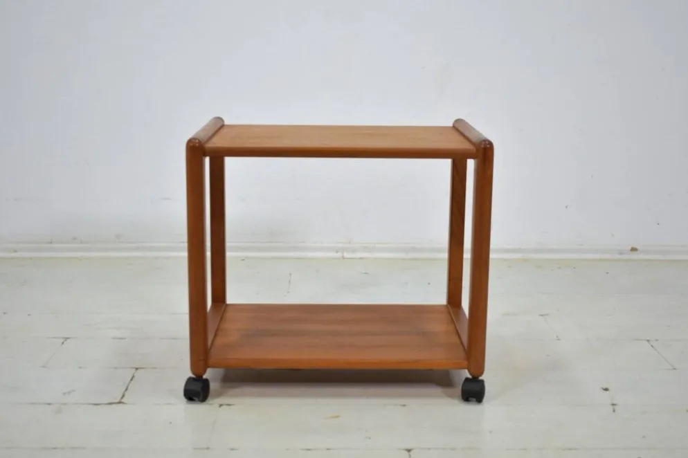 Table d'appoint Aksel Kjersgaard chariot en teck danois des années 1960 scandinave