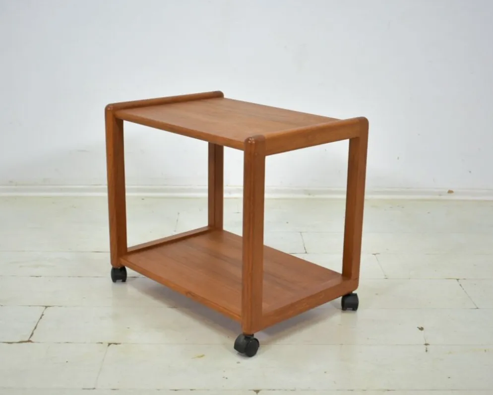 Table d'appoint Aksel Kjersgaard chariot en teck danois des années 1960 scandinave