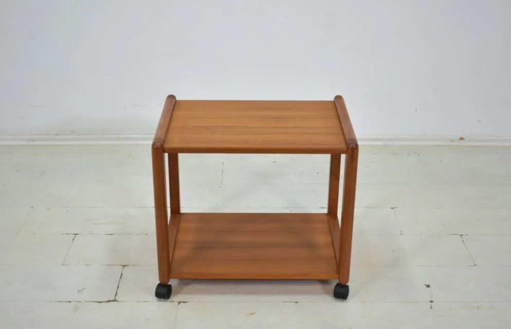 Table d'appoint Aksel Kjersgaard chariot en teck danois des années 1960 scandinave