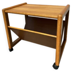 Table d'appoint Aksel Kjersgaard pour Odder avec étagère à magazines, années 1960.