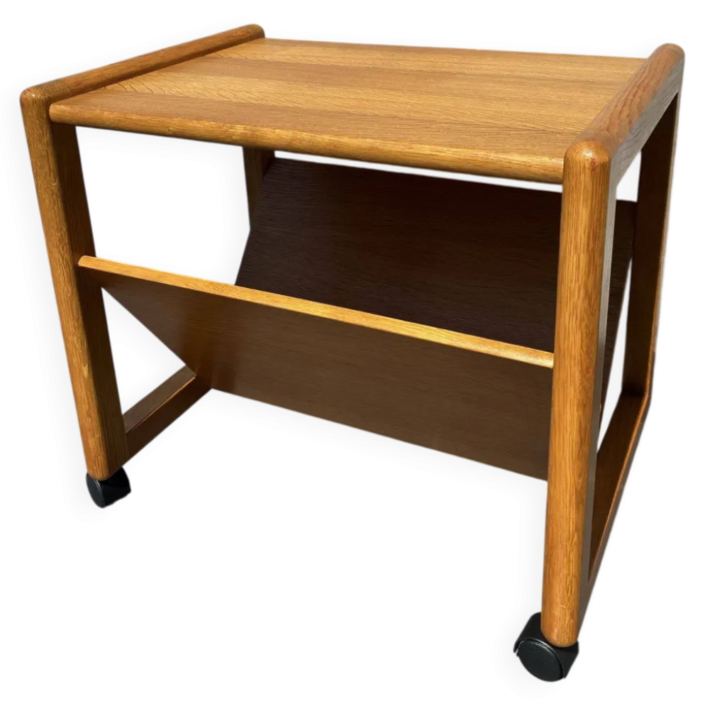 Table d'appoint Aksel Kjersgaard pour Odder avec étagère à magazines, années 1960.