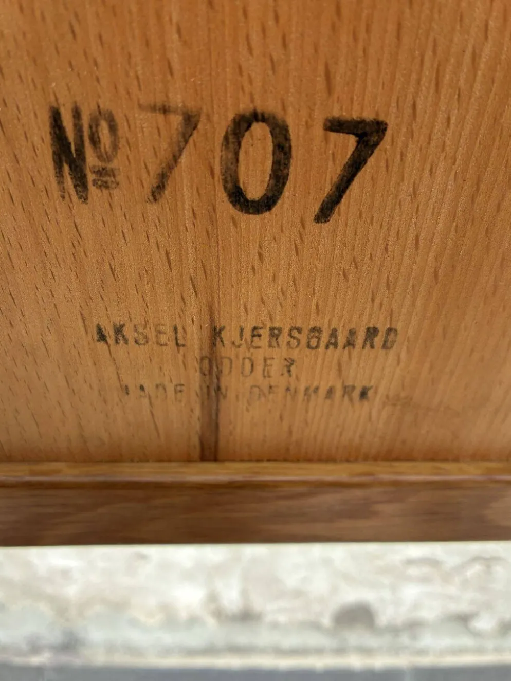 Table d'appoint Aksel Kjersgaard pour Odder avec étagère à magazines, années 1960.