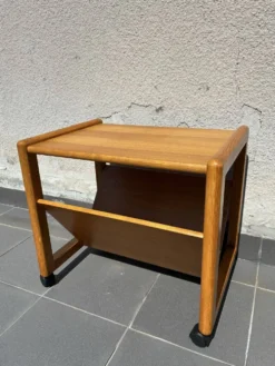 Table d'appoint Aksel Kjersgaard pour Odder avec étagère à magazines, années 1960.