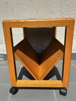 Table d'appoint Aksel Kjersgaard pour Odder avec étagère à magazines, années 1960.