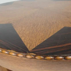 Table d'appoint Amsterdam School / Art Déco avec plateau incrusté d'étoiles vers 1920