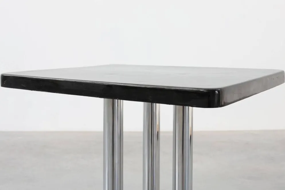 Table d'appoint Art Déco avec base laquée noire, France années 1920