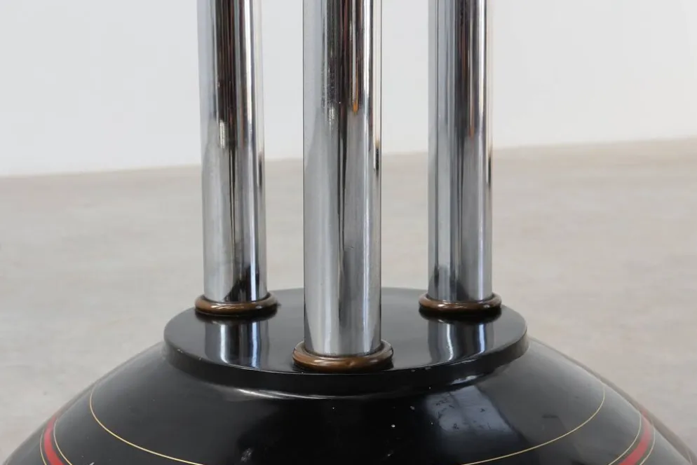 Table d'appoint Art Déco avec base laquée noire, France années 1920