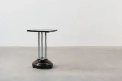 Table d'appoint Art Déco avec base laquée noire, France années 1920