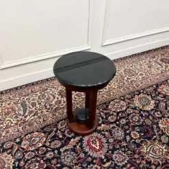 Table d'appoint Art Déco avec plateau en marbre