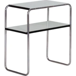 Table d'appoint Art Déco en acier chromé par Marcel Breuer pour Thonet, années 1930.