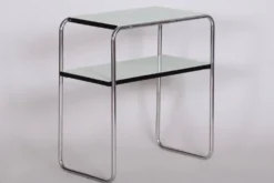 Table d'appoint Art Déco en acier chromé par Marcel Breuer pour Thonet, années 1930.
