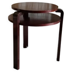 Table d'appoint Art-déco en bois massif - mid.XXeme
