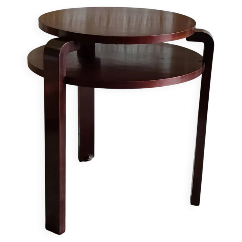 Table d'appoint Art-déco en bois massif - mid.XXeme