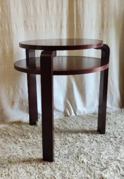 Table d'appoint Art-déco en bois massif - mid.XXeme