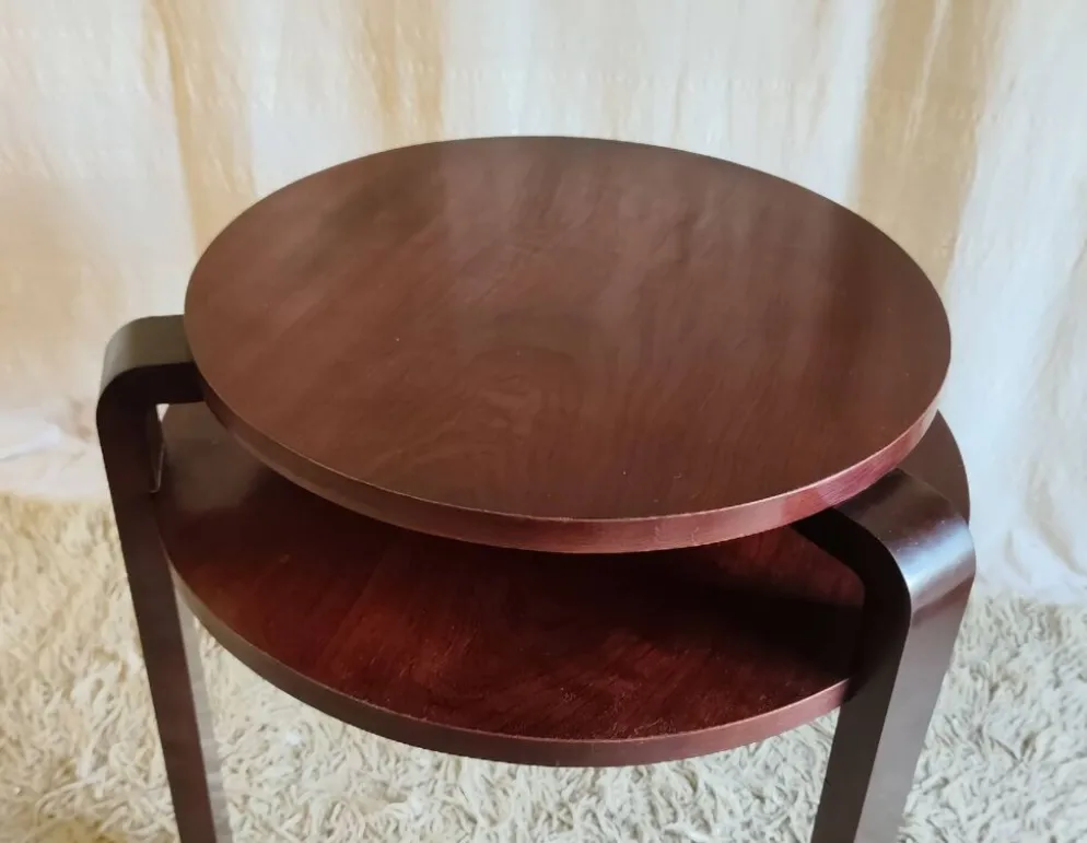 Table d'appoint Art-déco en bois massif - mid.XXeme