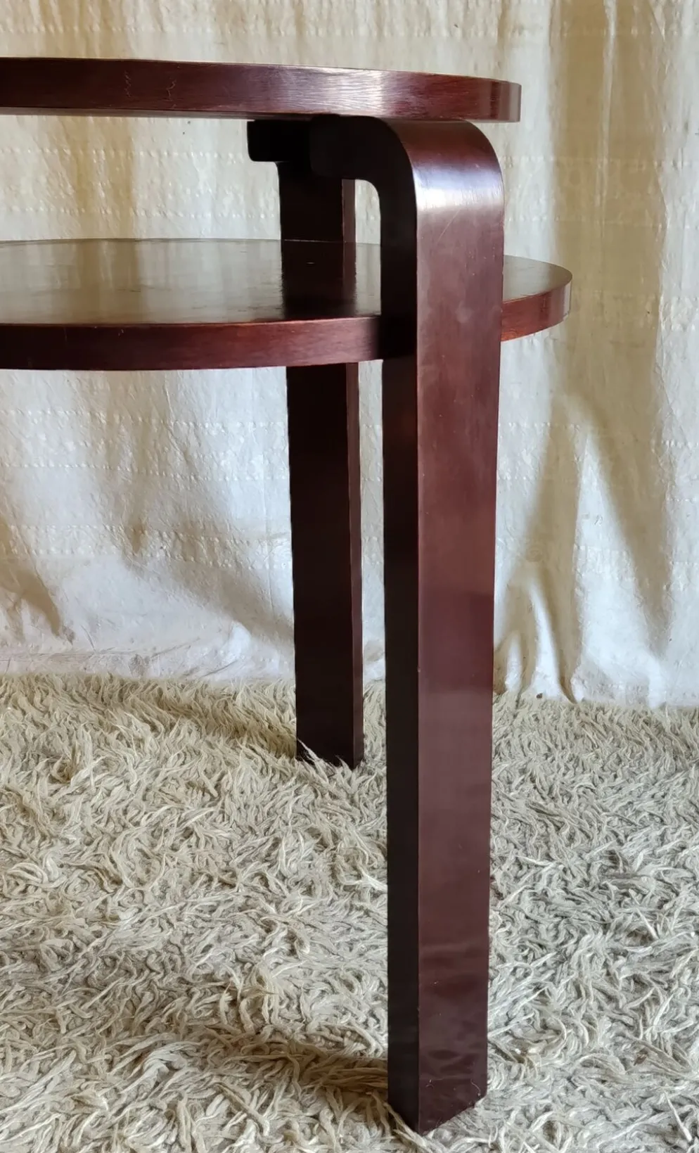 Table d'appoint Art-déco en bois massif - mid.XXeme