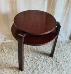 Table d'appoint Art-déco en bois massif - mid.XXeme
