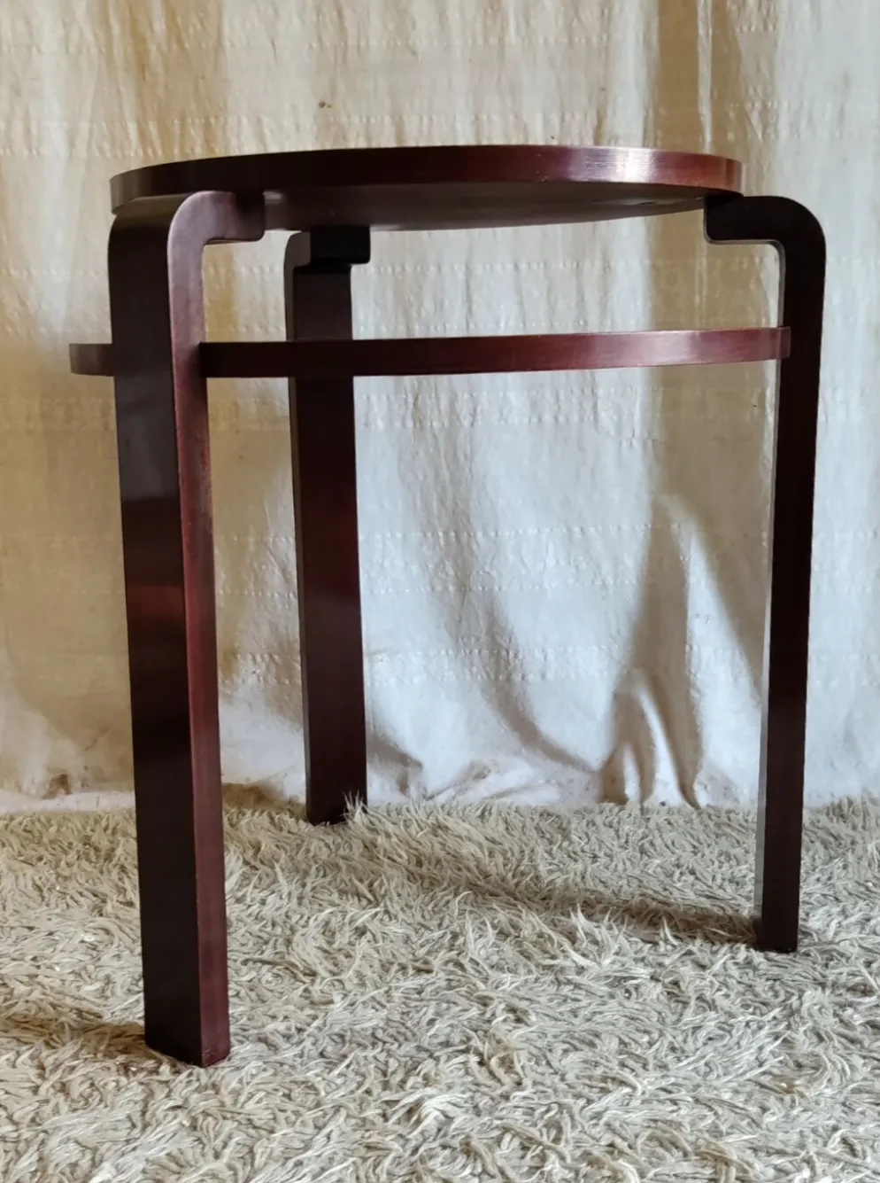 Table d'appoint Art-déco en bois massif - mid.XXeme