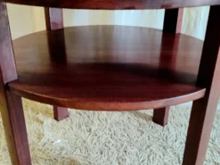 Table d'appoint Art-déco en bois massif - années 40/50