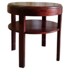 Table d'appoint Art-déco en bois massif - années 40/50