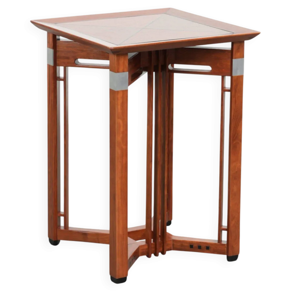 Table d'appoint Art Déco haute avec plateau amovible
